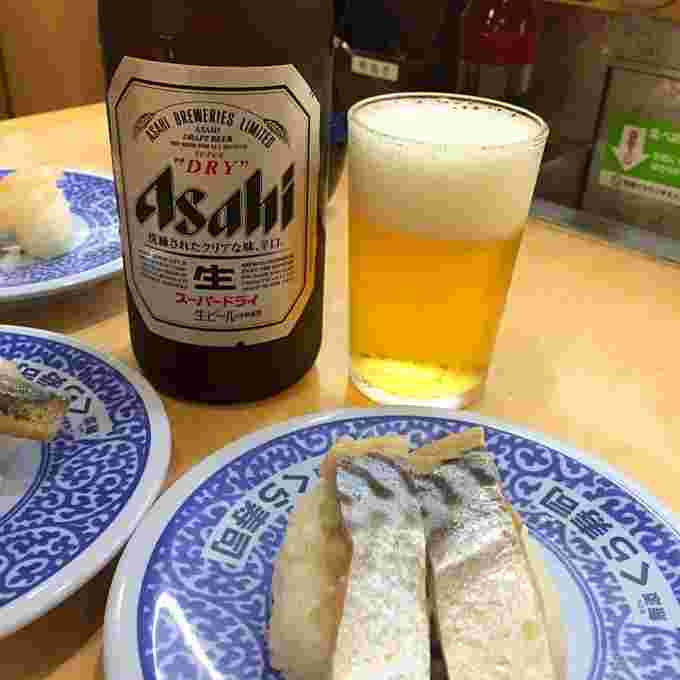 ビールとお寿司