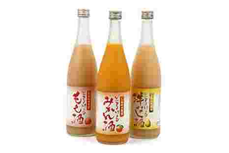 とろけるみかん酒、もも酒、洋梨酒