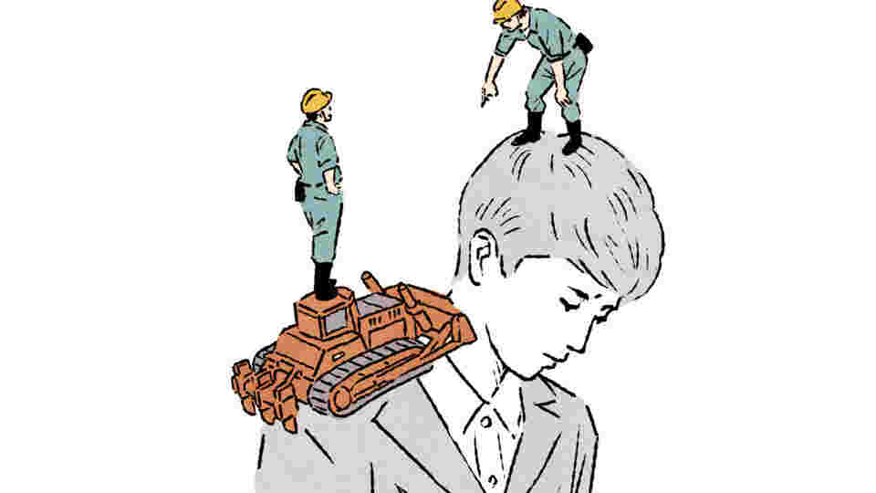 頭痛と肩こりのイメージイラスト