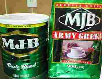 MJB アーミーグリーンの缶タイプとパッケージタイプ