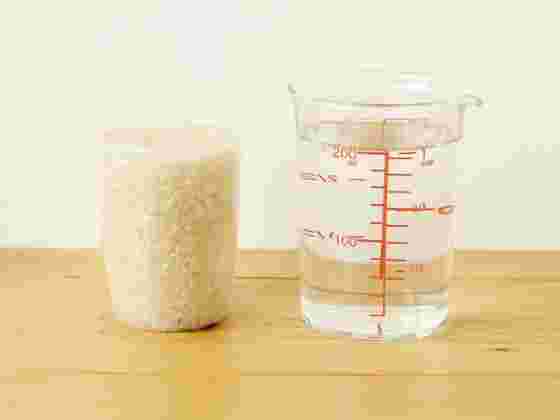 無洗米と水の量の比率