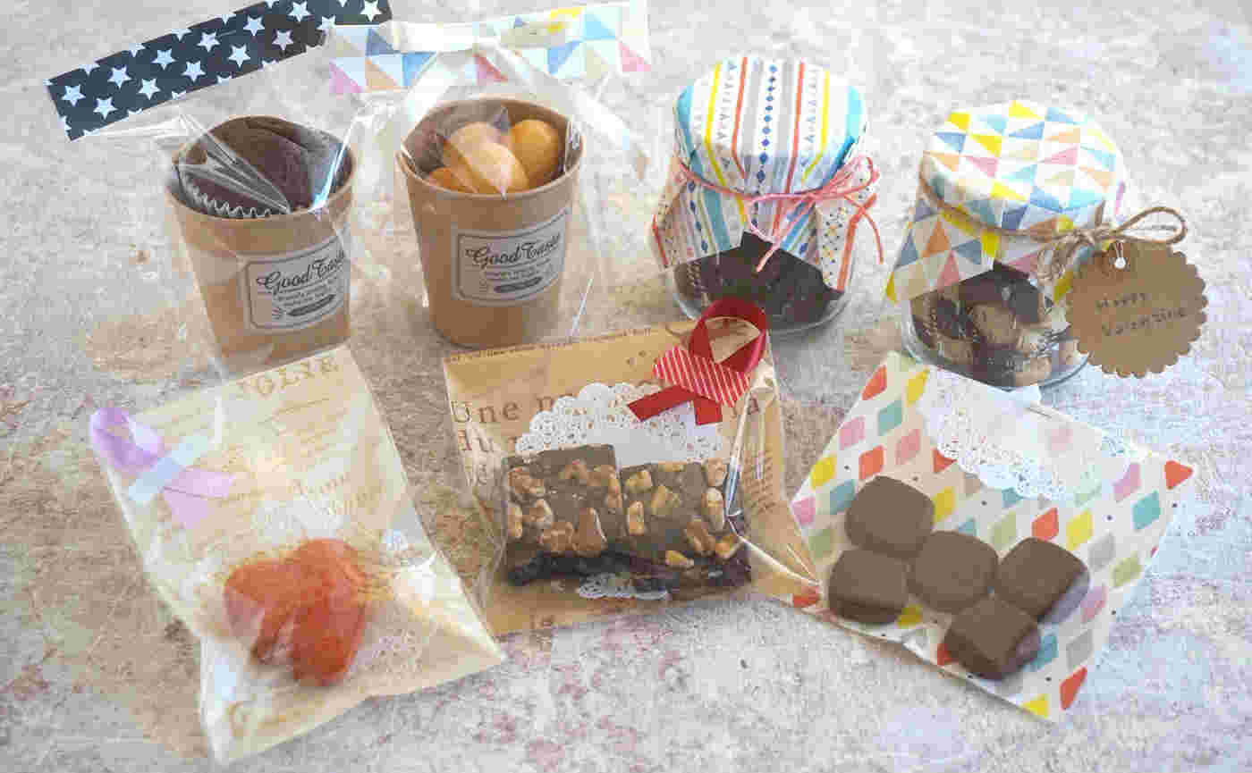 100均グッズを使用した可愛い友チョコのラッピング