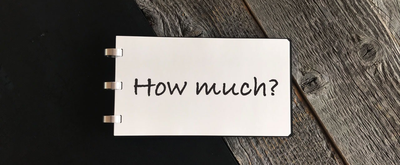 Howmuchと書かれた紙