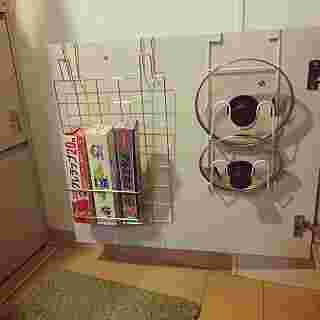 セリアの鍋ふたラックを活用した画像