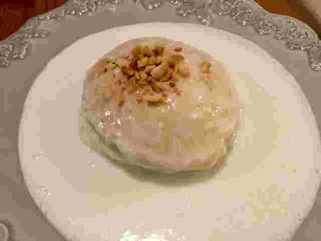 ココナッツクリームを使ったパンケーキ