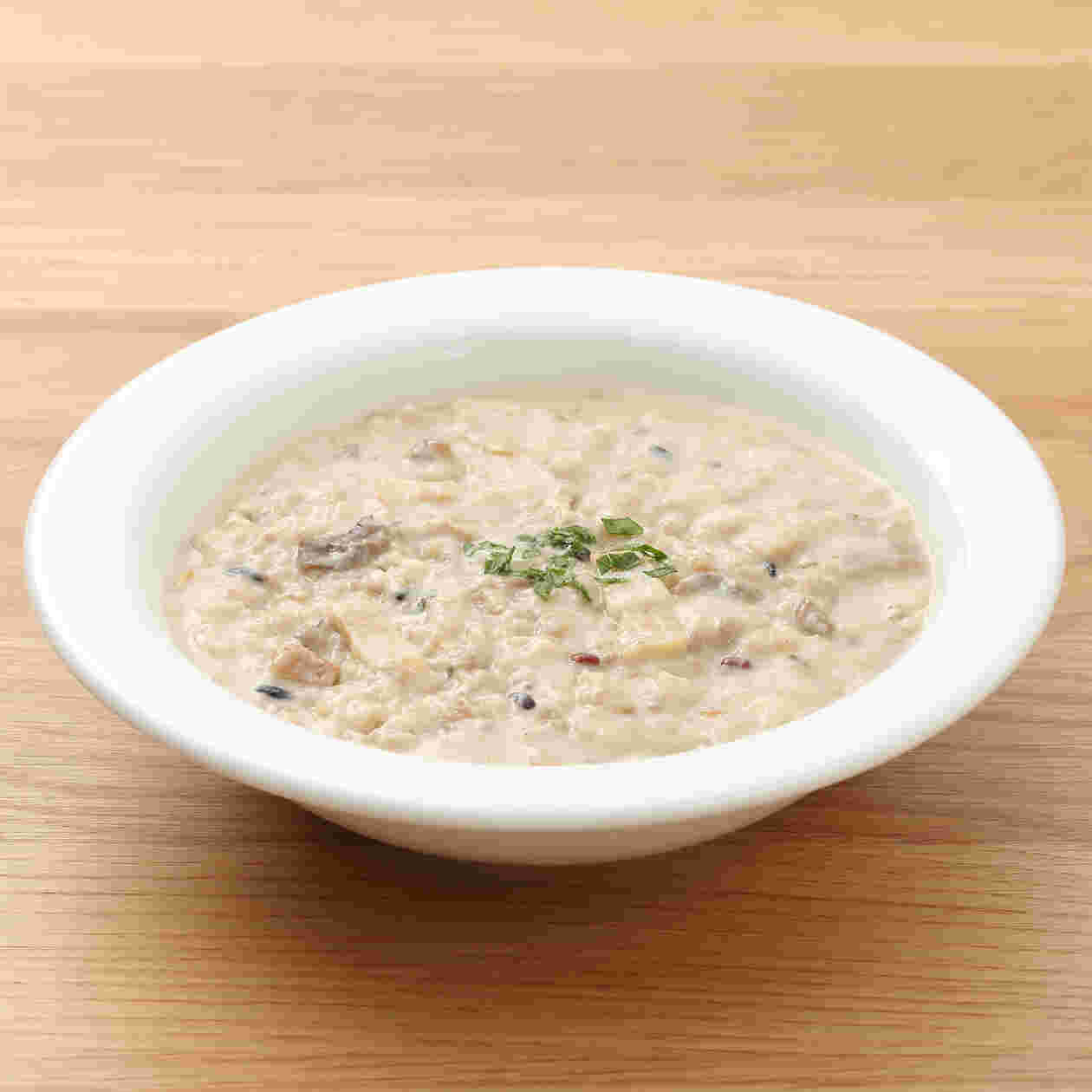 ポルチーニとベーコンのクリームリゾット