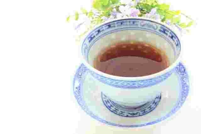 素敵なカップに入ったギムネマ茶