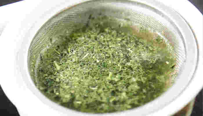 粉茶は茶葉と同じように急須で淹れる