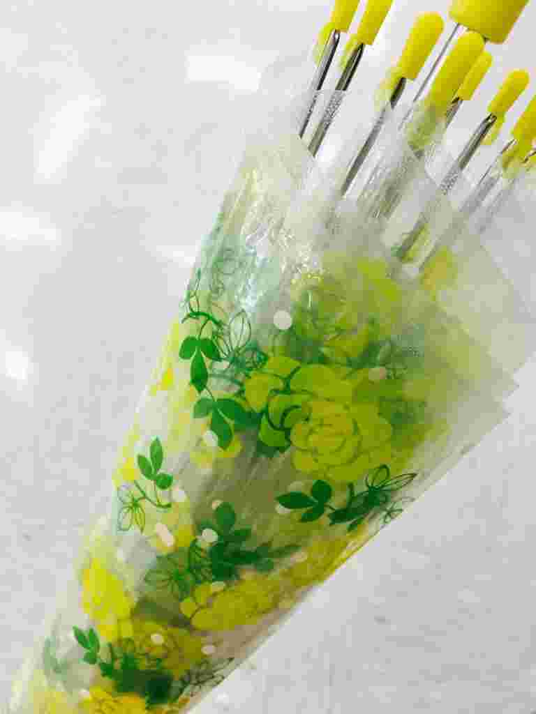 ダイソー薔薇柄の傘