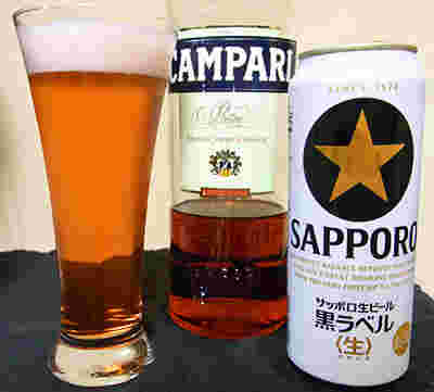 カンパリビアとカンパリとビール