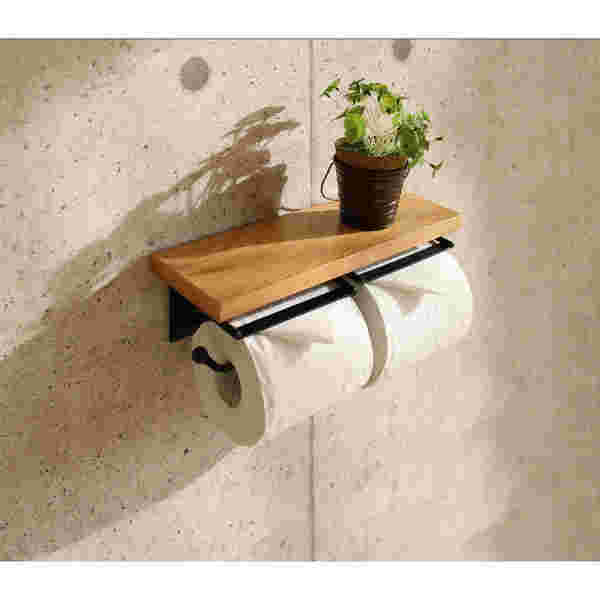 トイレットペーパー2個付きのホルダー