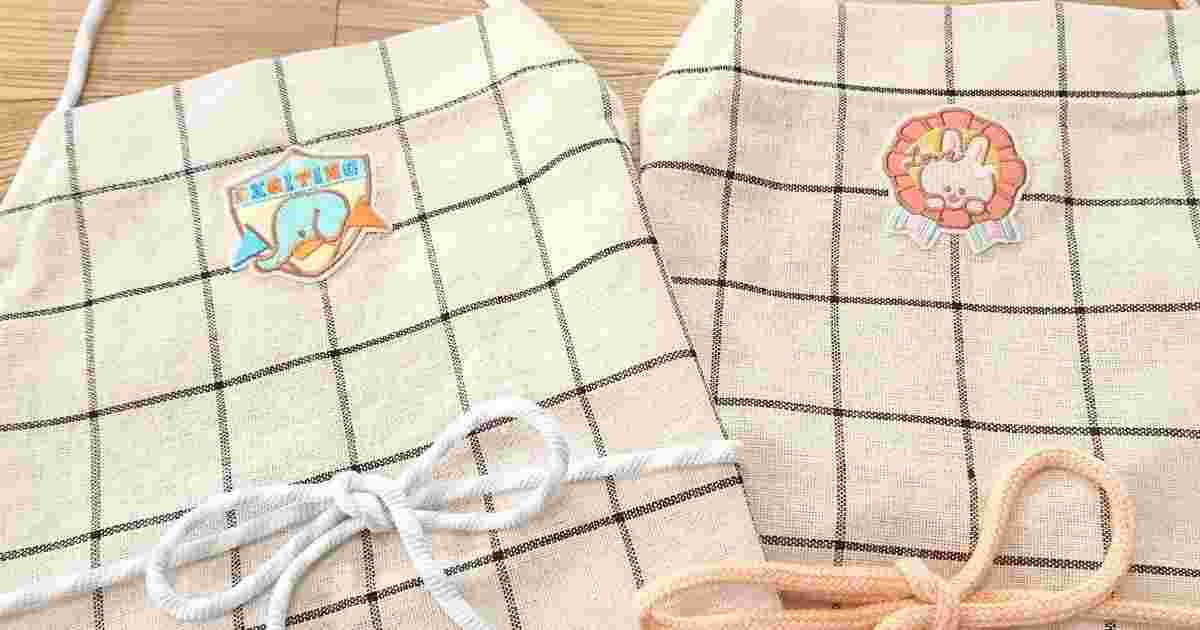 ワッペンでリメイクした子供用エプロン