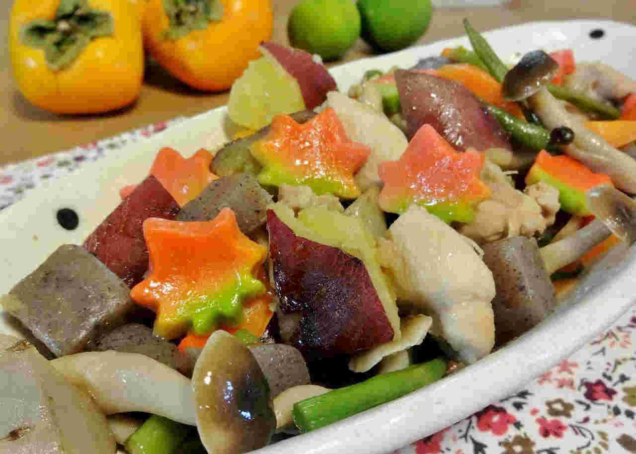 紅葉生麩の筑前煮