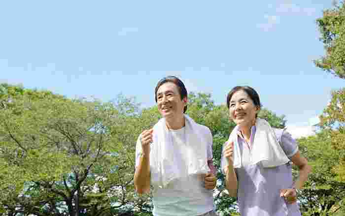 毎日の適度な運動であるジョギングを習慣にしている夫婦