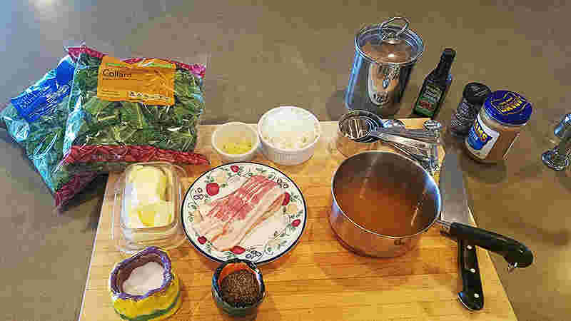 サザンスタイル・カラードグリーンの材料