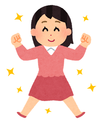 元気な女性のイラスト