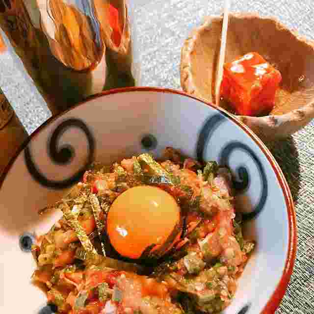 丼物に添えた豆腐よう