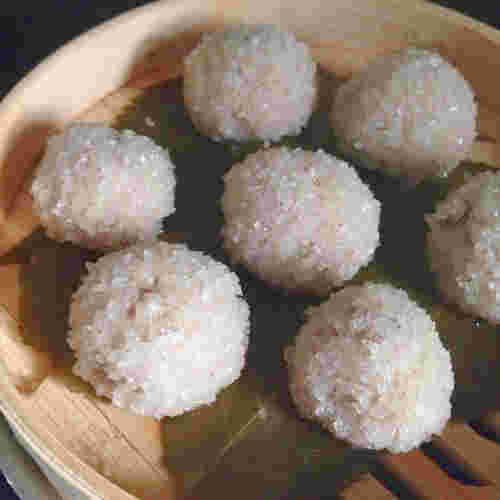 道明寺粉で作るシウマイ