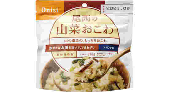 尾西食品の尾西の山菜おこわの紹介