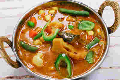 インドの野菜カレーの画像