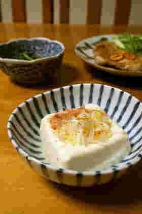 レンジで簡単湯豆腐