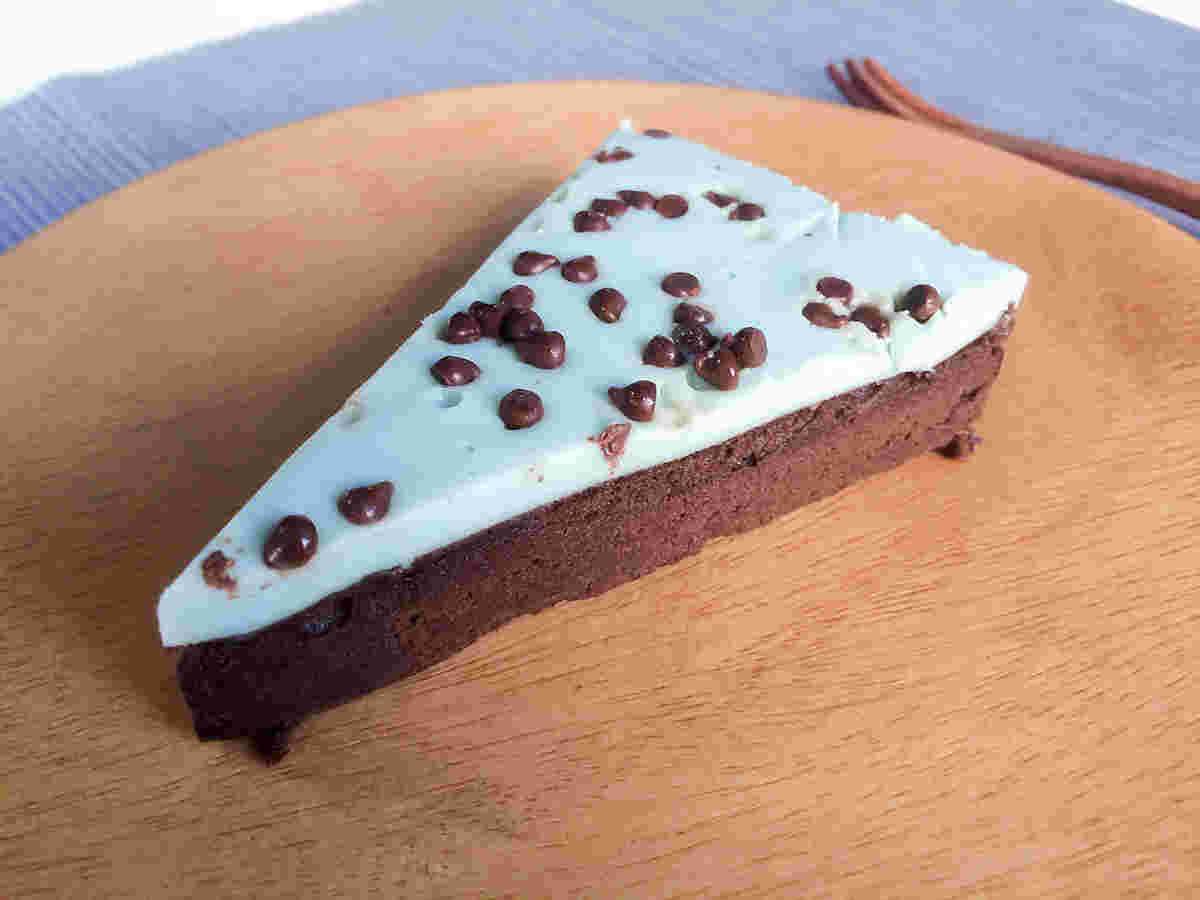 チョコミントの生ガトーショコラ