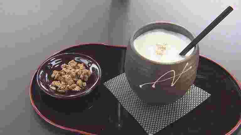 そば茶ラテ