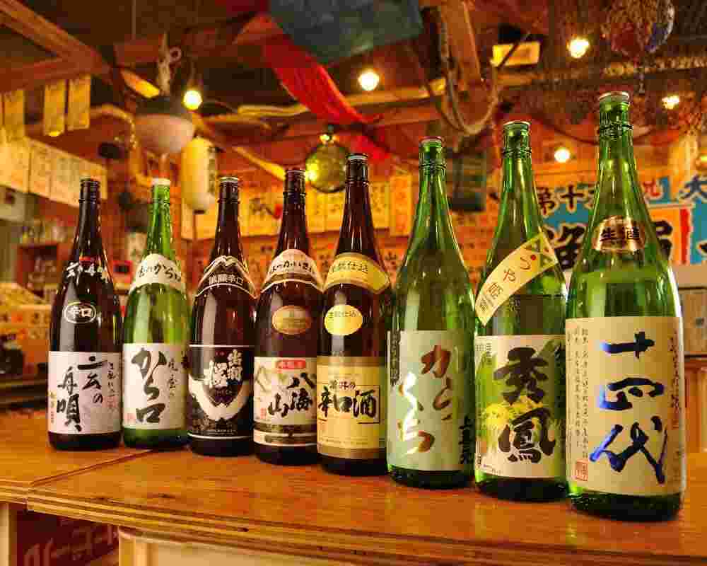 山形の地酒が並んだ様子