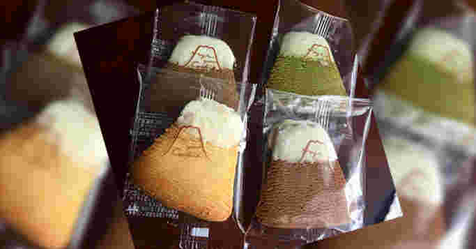富士山の形をしたクッキー