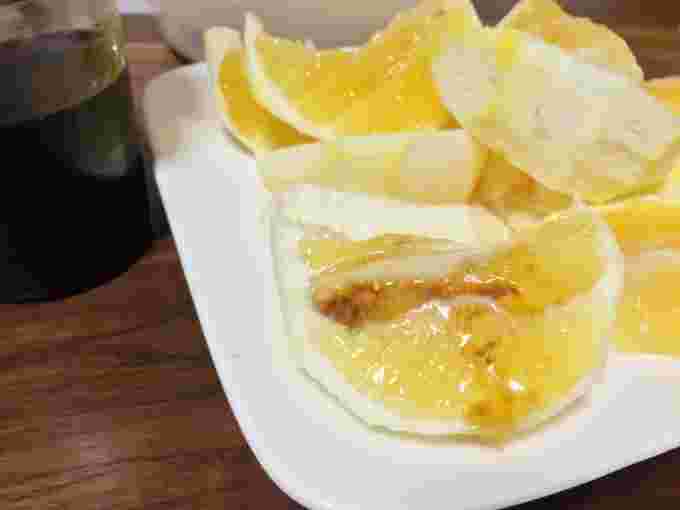 醤油をかけたニューサマーオレンジ