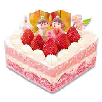 ひなまつり桃色ショートケーキ