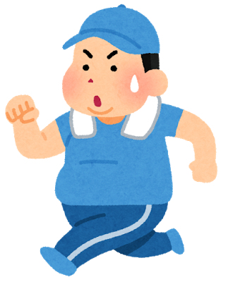 ランニング中の男性のイラスト