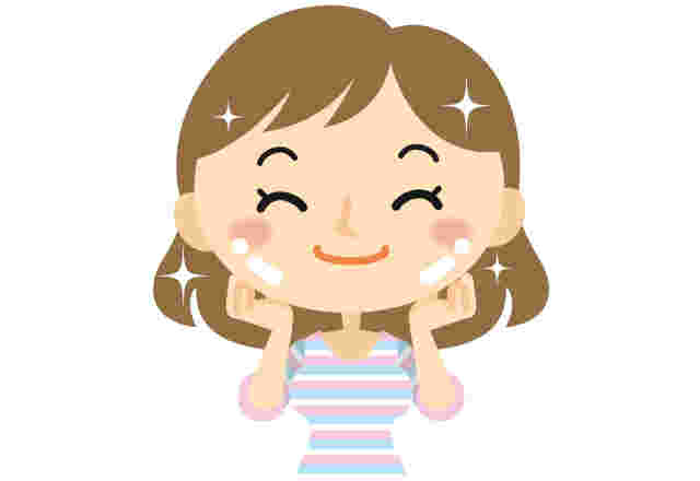 つるつるの肌の女性