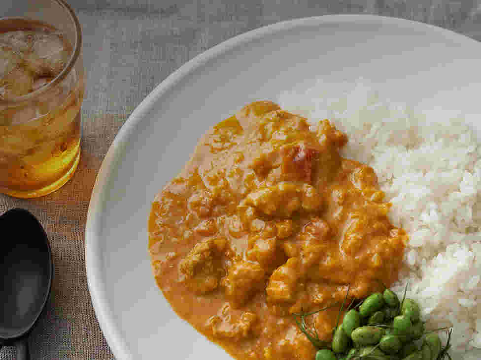 玉葱と鶏肉のカレー