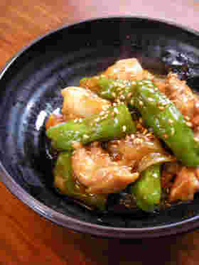 鶏肉とししとうの炒め煮
