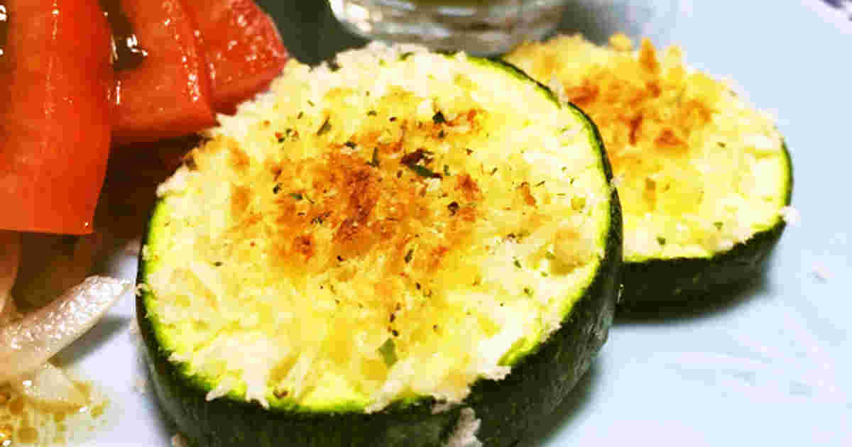 ズッキーニのマヨネーズパン粉焼き