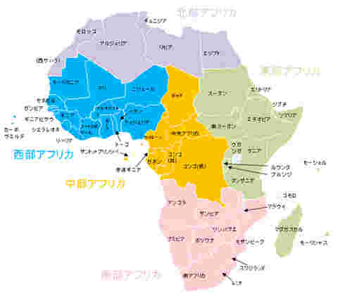 アフリカの地図