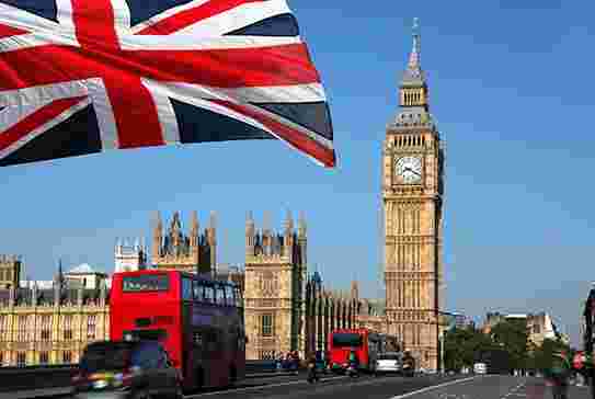 イギリス国旗と風景