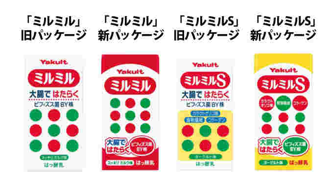 ミルミルの歴代パッケージ