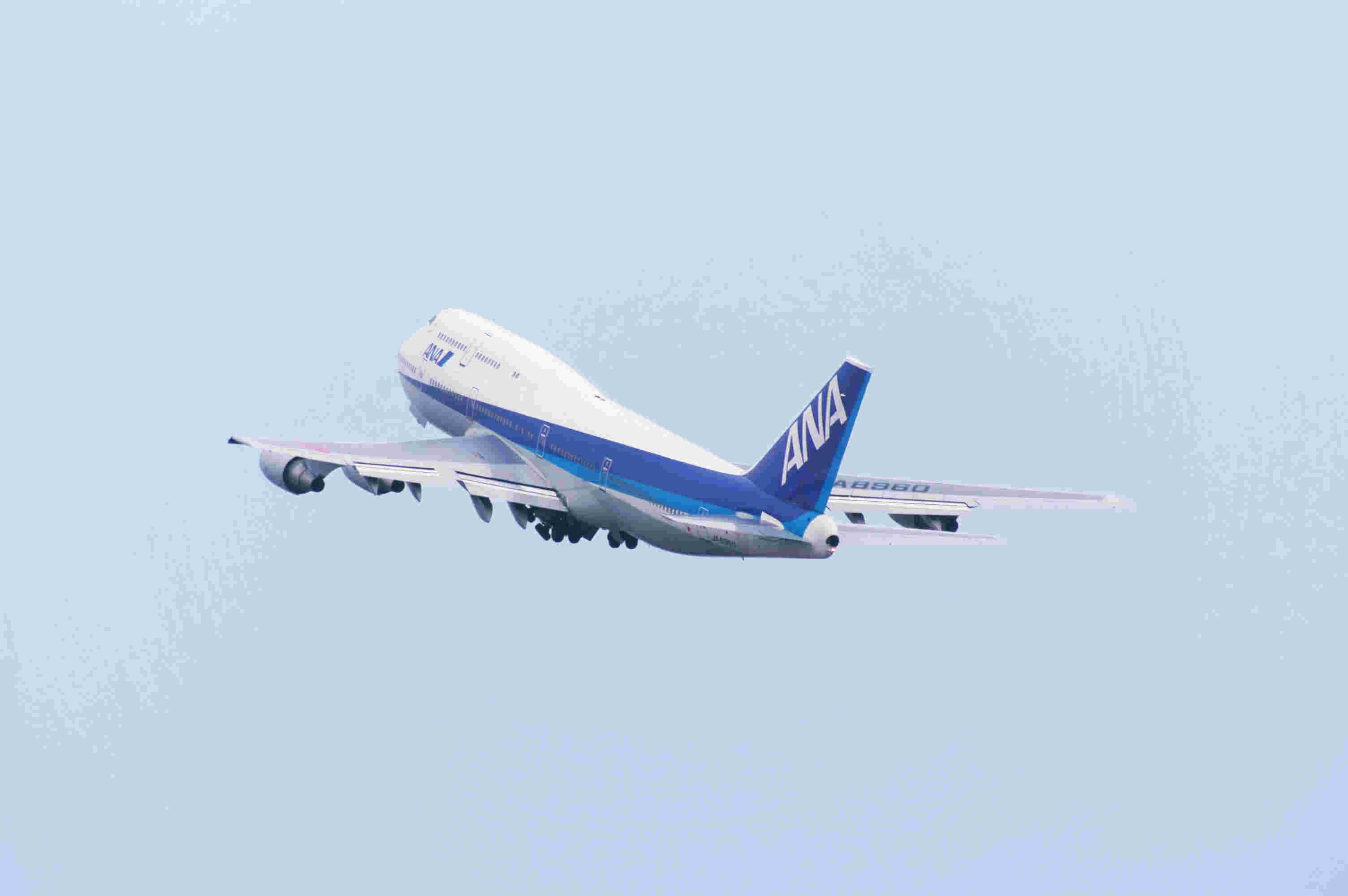 飛行中のANA機