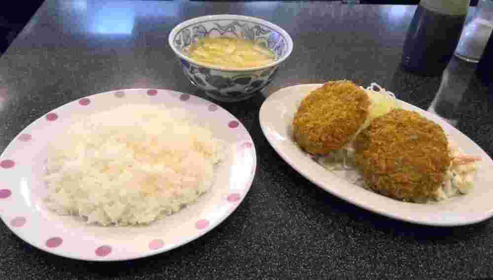 メンチカツとご飯