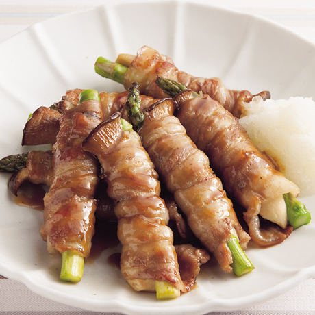 エリンギとアスパラの肉巻き