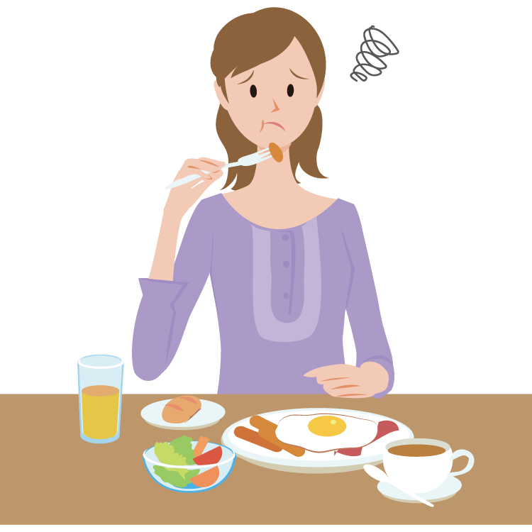 味覚がおかしいイラスト