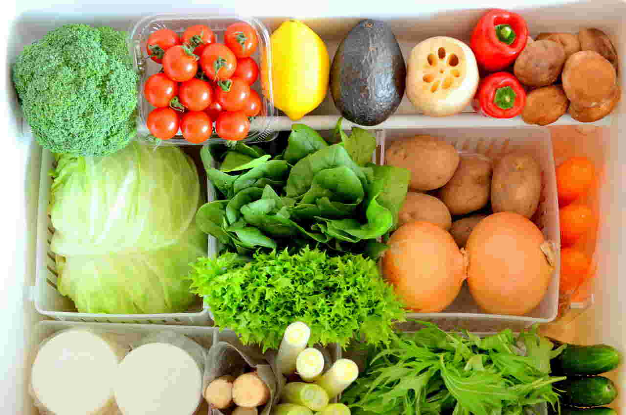 野菜室の冷蔵保存の様子