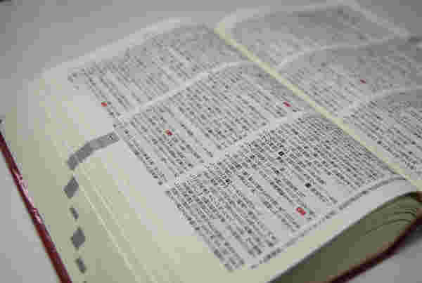 開いている辞書
