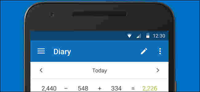MyFitnessPalのアプリ画面