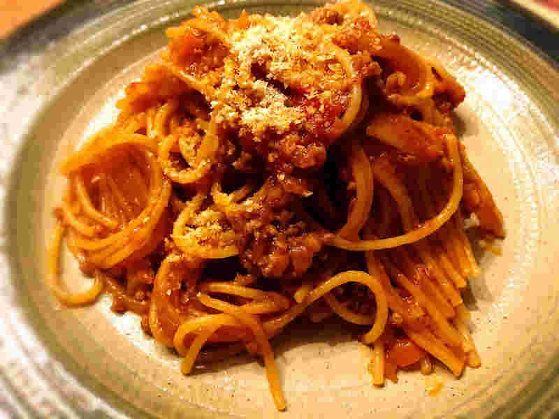 ミートソースパスタ