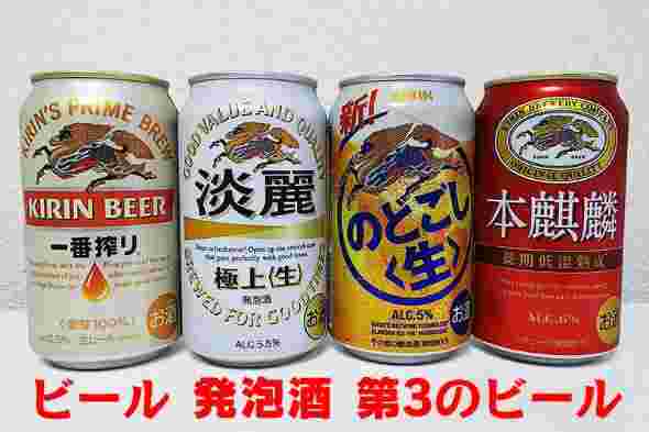 缶ビールと第三のビール