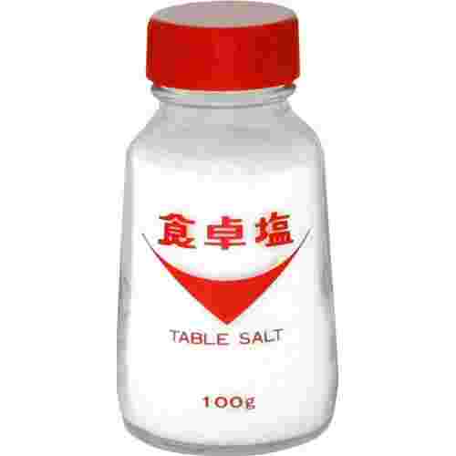 100g入りの食卓塩のボトル