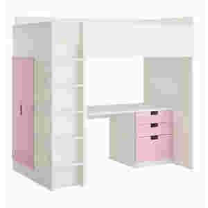 ikeaのロフトベッドピンク